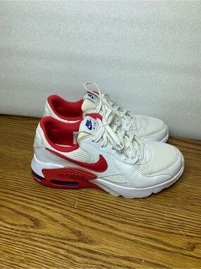 Nike Air Max Excee White University Red Sneakers Shoes CZ9373-100 Womens Size 7M